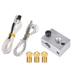 3D принтер V6 нагрева Алюминий блок + HT-NTC100K термистор + 3 шт. e3d Насадка + 12V24V 50W нагревательная труба для V6 J-head Hotend