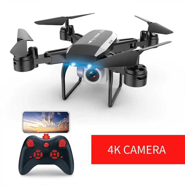 4K Black KY606D Дрон 4k HD камера 20 минут время полета Высокая удержание RC Квадрокоптер профессиональная аэрофотосъемка Дрон игрушка для детей - Цвет: 4K Black