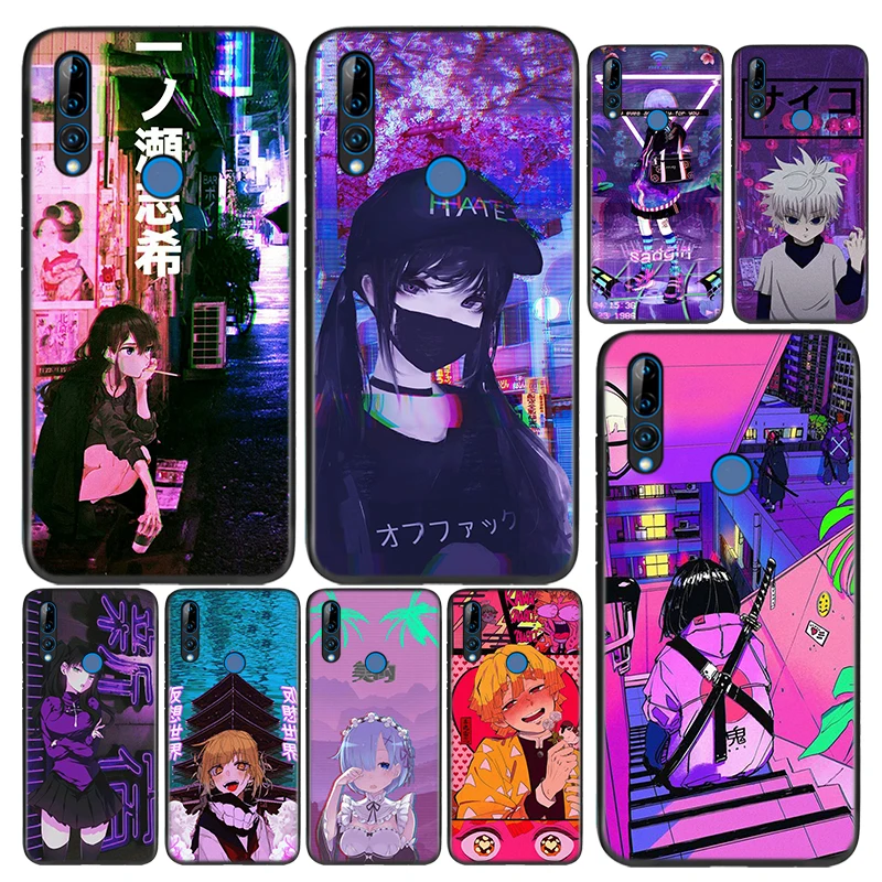 

Silicone Cover Vaporwave Glitch Anime For Huawei Honor 9 9X 9N 8S 8C 8X 8A V9 8 7S 7A 7C Pro lite Prime Play 3E Phone Case