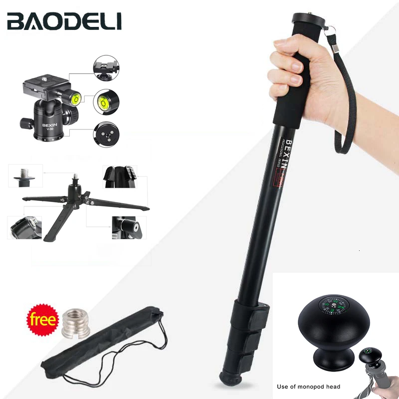 BAODELI переносной монопод для селфи камеры Алюминиевый одиночный штатив монопод для телефона Стенд Макс для Nikon Canon Sony Fu