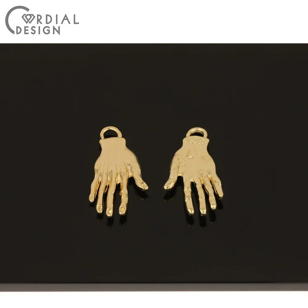 

Cordial Design 100Pcs 15*31MM Jewelry Accessories/DIY Earrings Charms/Palm Shape/Pendant/Hand Made/Jewelry Findings & Components