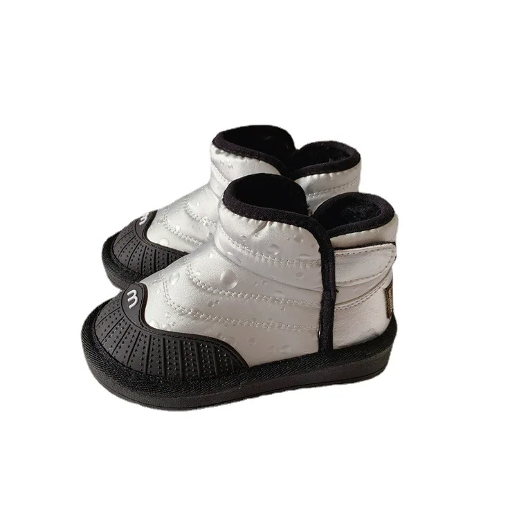 

Winter Childrens Snow Boots for Boys Girls Warm Children Plus Velvet Thickened Baby Cotton Shoes Waterproof Cotton Boots