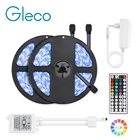 Светодиодная ленсветильник RGB 5050, 2835, 10 м, с ИК-пультом дистанционного управления, водонепроницаемая, для телевизора, ПК, подсветка, украшение для дома