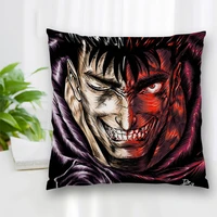 custom anime berserk pillowcase with zipper bedroom home office decorative pillow sofa pillowcase cushions pillow cover