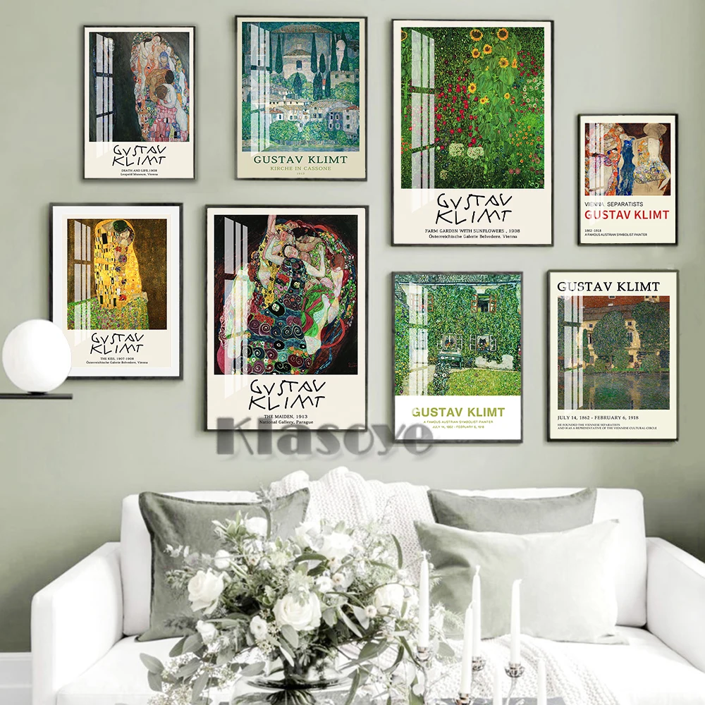 

Gustav Klimt Modern Art Nouveau Retro Poster Landscape Canvas Painting Abstract Vintage Prints Quality Wall Picture Home Decor