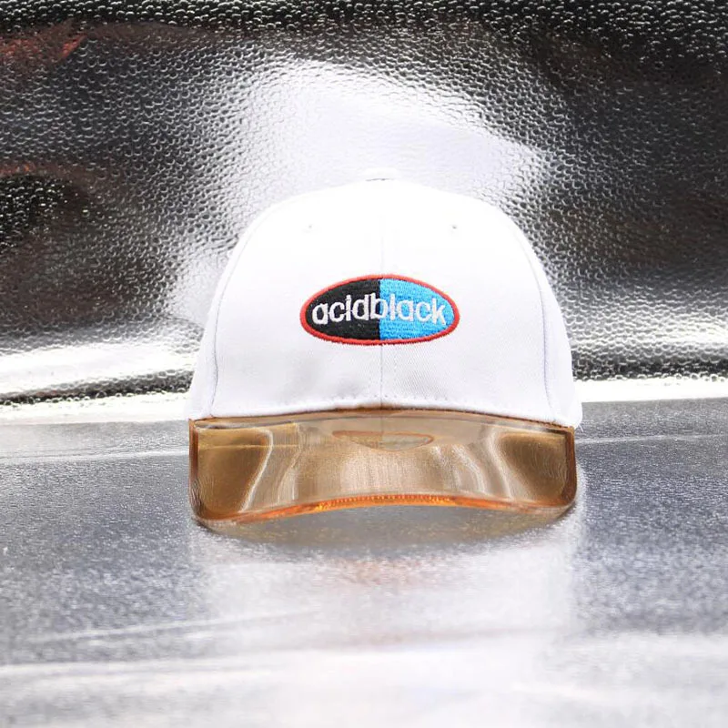 Summer children's sun hat male and female children's cap personalized pvc transparent brim baseball cap hip-hop letter hat