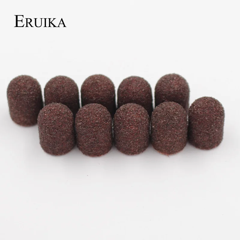 ERUIKA 10 шт. 10*15 мм фрезы для ногтей шлифовальные ленты блочные колпачки резиновая
