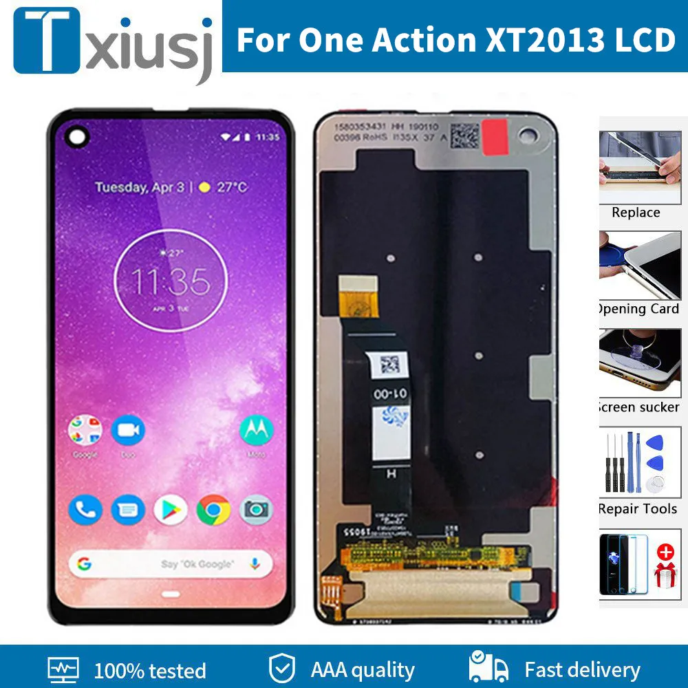 Original  LCD Screen For Moto One Action LCD Display For One Action XT2013 Display LCD Screen Touch Digitizer Assembly
