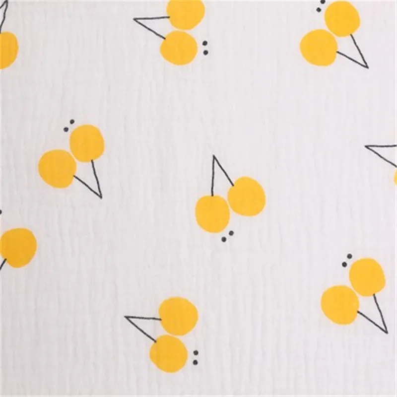 Хлопковый двухслойный креп фрукты хлопковая ткань с принтом домашний сервис