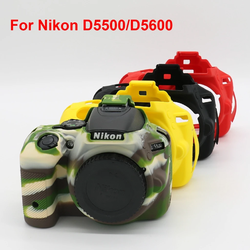 

Casing Nikon D5500/D5600 Camera Bag Soft Silicone Rubber Protective Body Cover Case Skin