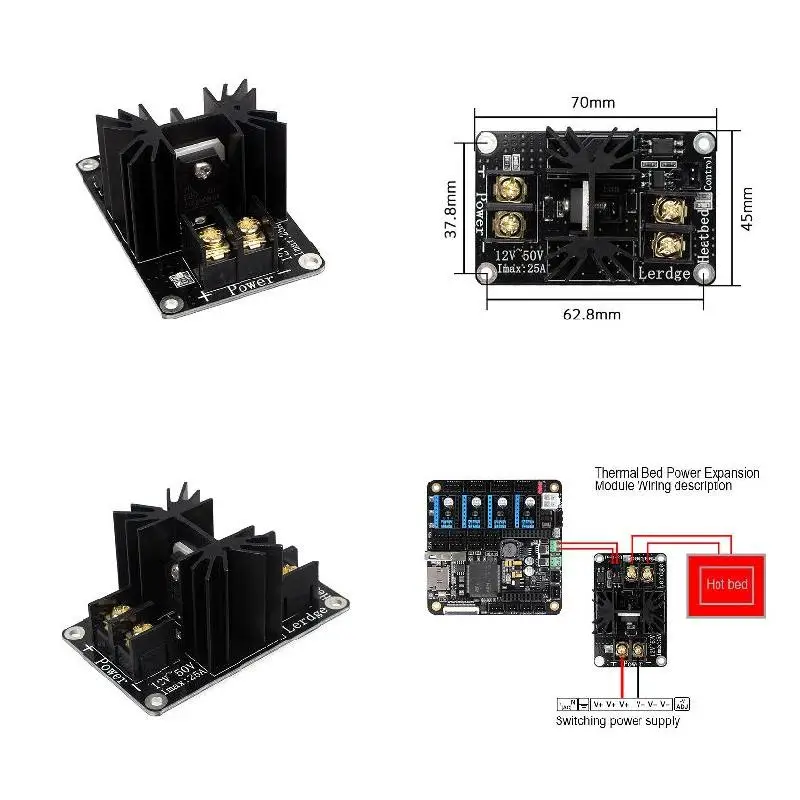 Новый 3D принтеры с подогревом Мощность модуль высокий ток 210A MOSFET обновления RAMPS 1 4