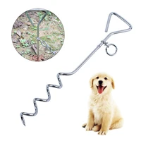 heavy duty dog puppy tie out stake pet leash anchor stake for outdoors yard camping