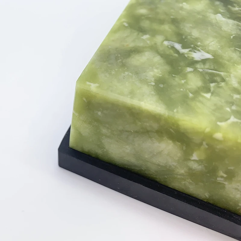 Натуральный зеленый нефрит с основанием заточки точильный камень для
