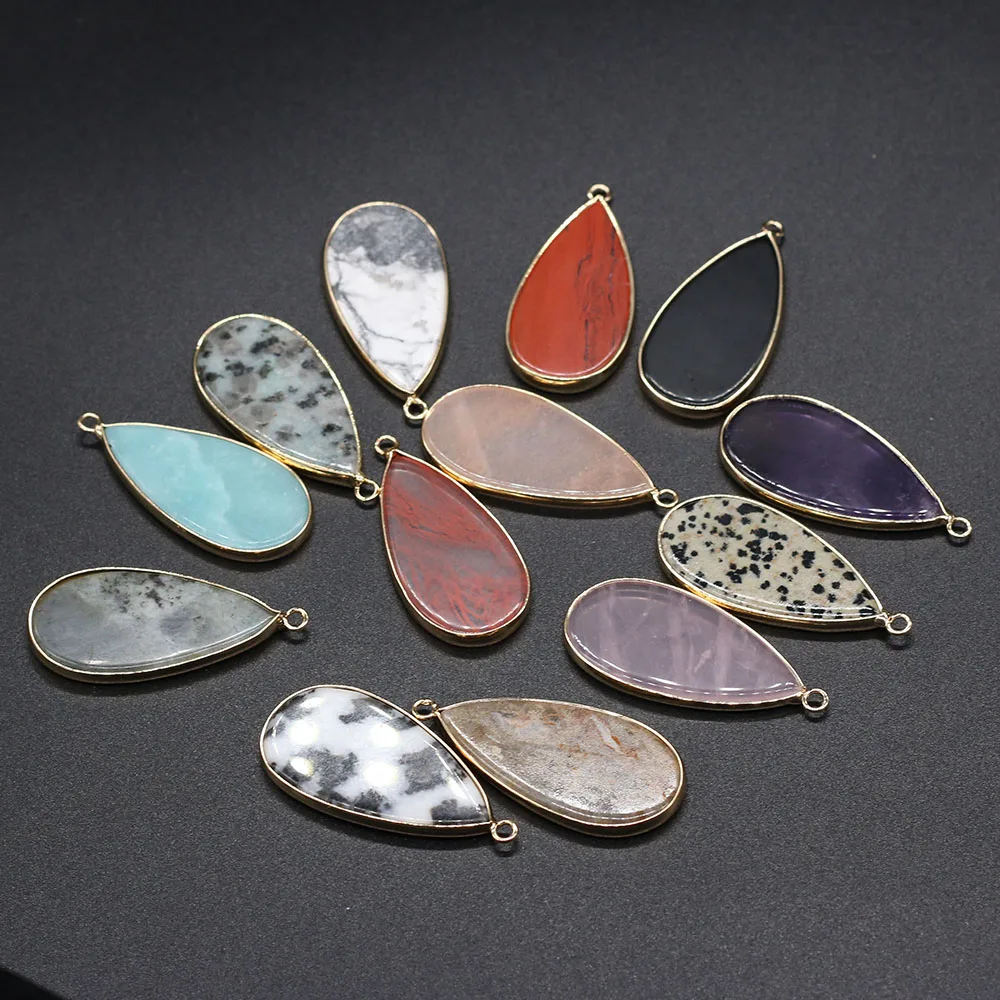 Подвеска-Амазонит в форме капли из натурального камня подвеска сделай сам с