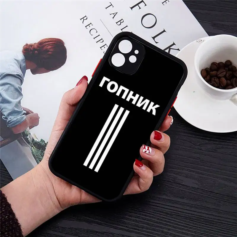 

Russian Mafia fashion pattern Phone Case matte transparent For iphone 7 8 11 12 plus mini x xs xr pro max cover