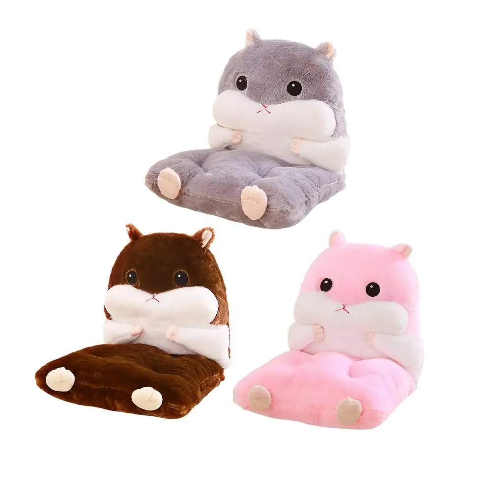 

Chair Cushions Hamster Seat Cushion With Lumbar Support Plush Cushion Seat Cushion Cute 17.72*35.43in For Home Office Chair