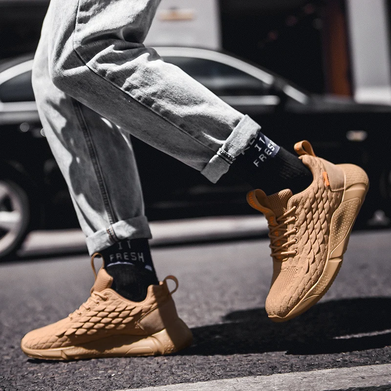 Мужские кроссовки с дышащей сеткой PULOMIES повседневная спортивная обувь на