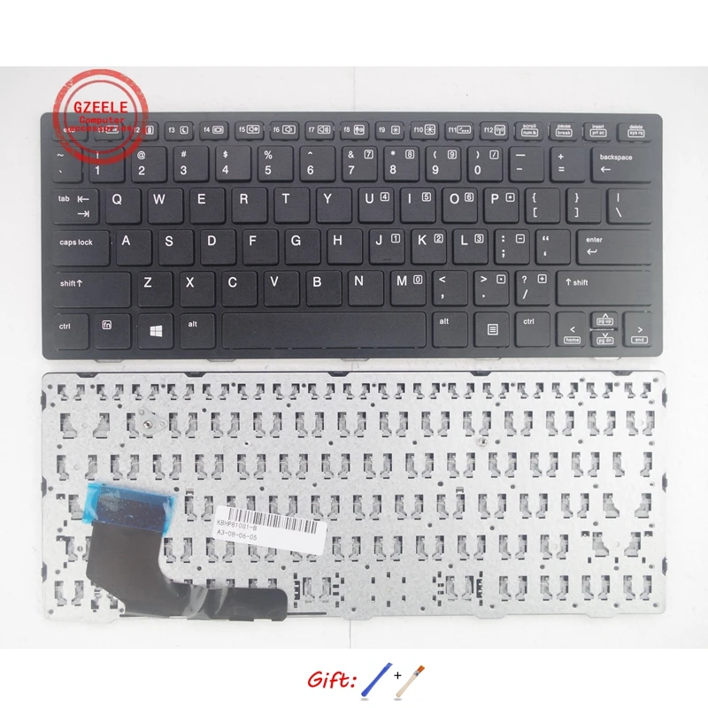 Клавиатура GZEELE для ноутбука HP EliteBook вращающаяся 810 G1 G2 G3 клавиатура с подсветкой