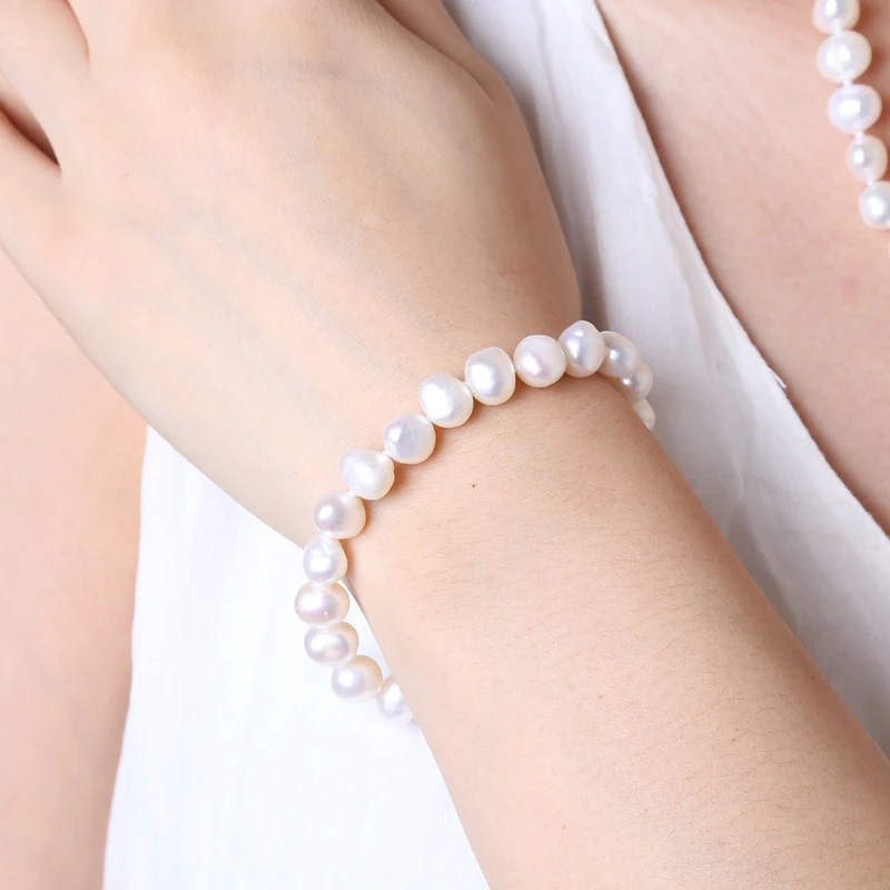 NYMPH жемчужное ожерелье ювелирный набор барокко натуральный пресноводный жемчуг