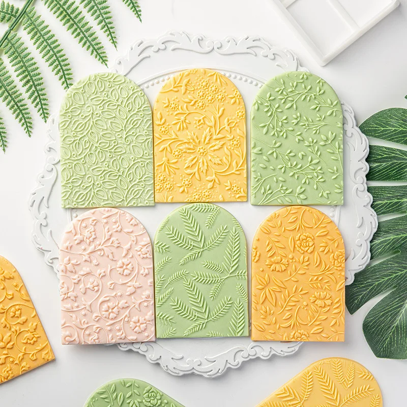 New Small Flower Leaves Pattern Fondant Mold Acrylic 3D Embosser Stamp Pastry Sugar Craft Form Biscuit Cutter Cookie Press Stamp