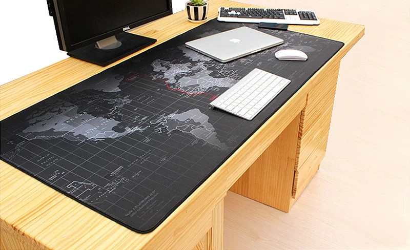 

World Map Large Mouse Pad Gaming Computer Mouse Mat Big Desk Mat Non-Slip Rubber Base Mousepad for Laptop PC Game Waterproof