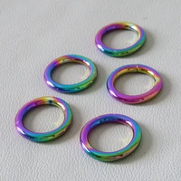 10pcslot 20mm rainbow metal o ring buckle pet dog collar harness clasp for bag straps sewing diy accessory belt loop hardware