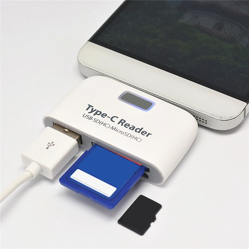 4 в 1 USB-хаб с кардридером и слотом для SD-и TF-карт | Компьютеры офис