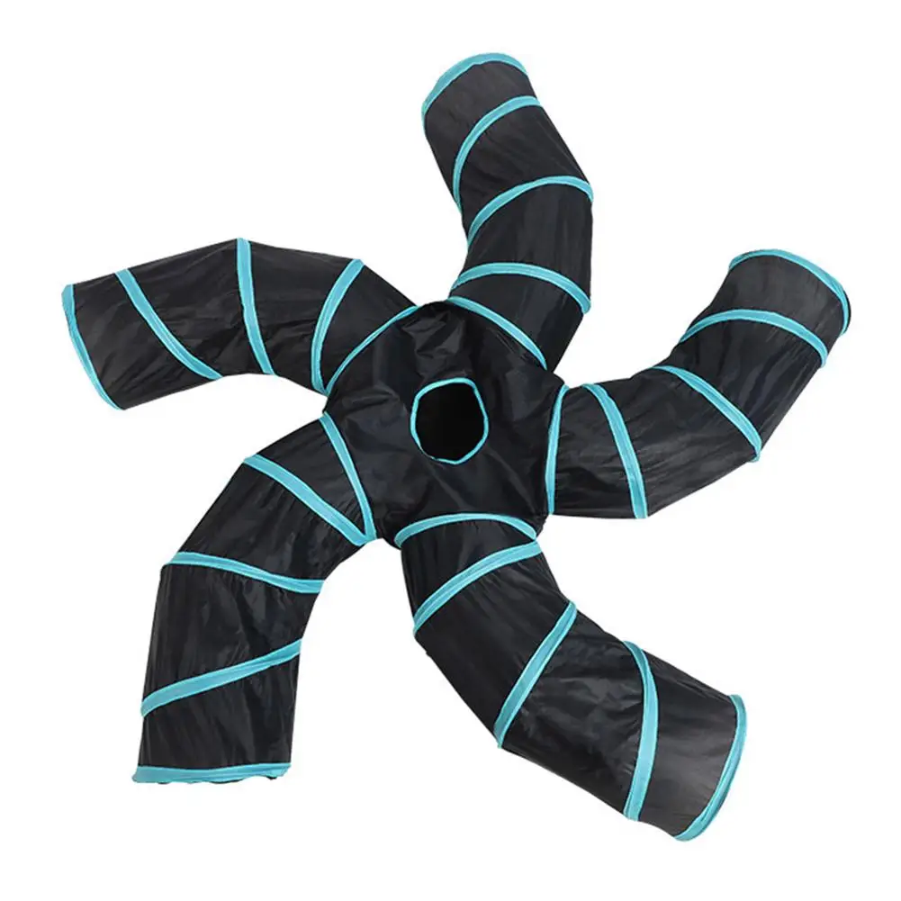 

Funny Pet Cat Tunnel S-shaped 5-channel Tubes Collapsible Crinkle Kitten Toys Puppy Ferrets Rabbit Play Dog Tunnel Tubes Pet Toy