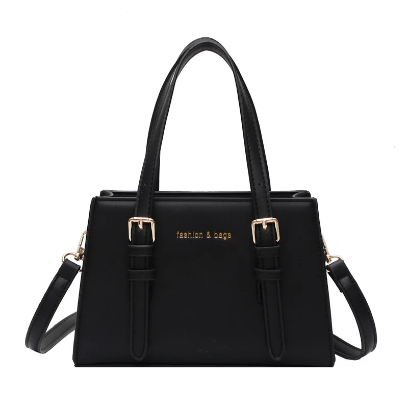 

New trendy French niche ladies handbag retro foreign texture solid color shoulder messenger bag