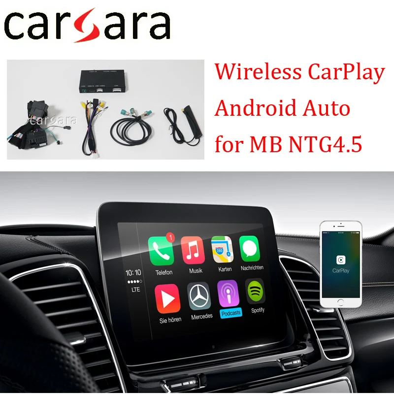 Беспроводной интерфейс CarPlay BOX forMercedes NTG4.5 Androidauto декодер с поддержкой смарт
