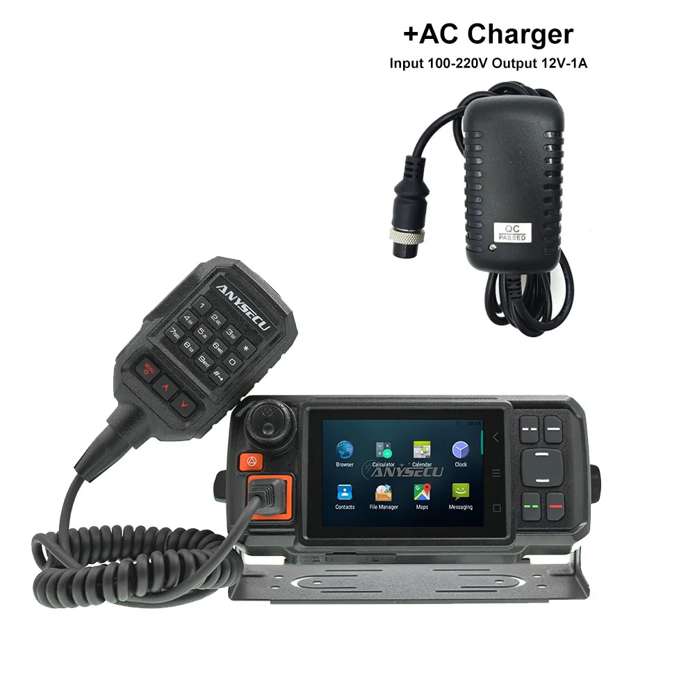 Add AC Charger Anysecu 4G Android сетевой приемо-Передатчик gps рация SOS радио 4G POC мобильное радио Anysecu N60plus Android автомобильное Movile радио - Цвет: Add AC Charger