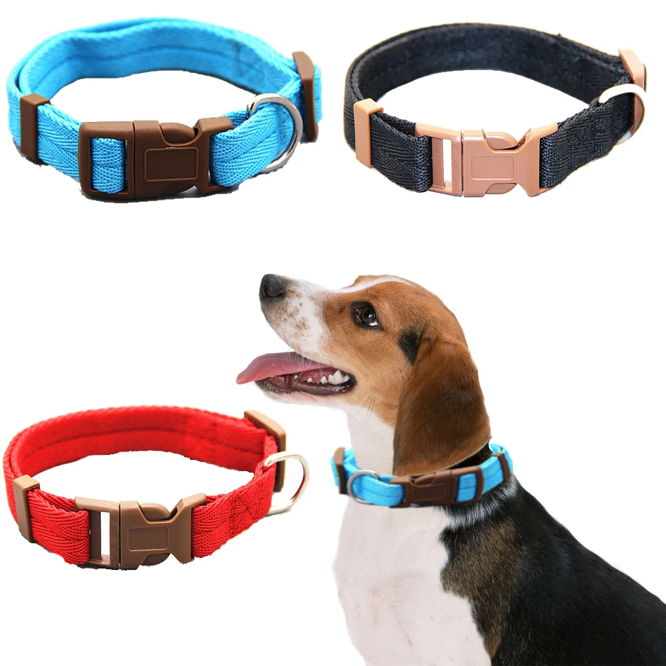 Ошейник нейлон 7 видов цветов опционные шейный ремешок Adiustable 4 размера для малых и