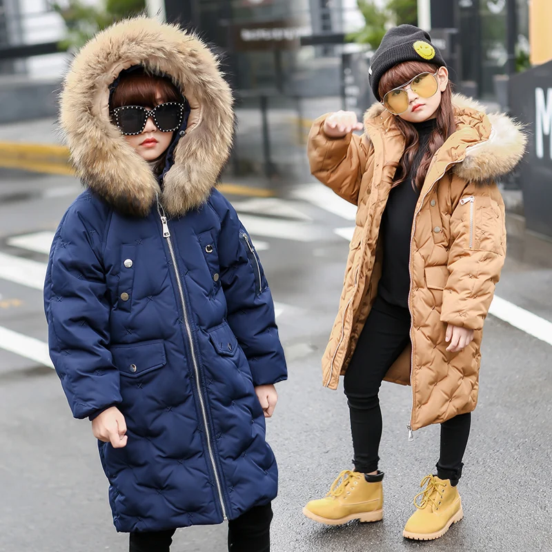 Новинка 2020 Детский пуховик теплые пуховые парки для маленьких девочек пальто с