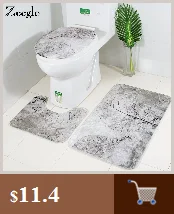 Zeegle 3pcs Bathroom Mat Set Anti-slip Bathroom Floor Mats Lid Toilet Cover Microfiber Bath Mat Bathroom Rug and Toilet Mat Sets