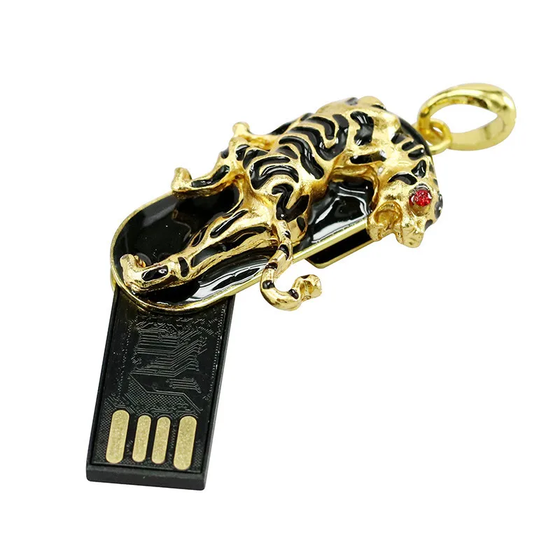 USB флеш-накопитель с животными, котами, тигром, 4 ГБ, 8 ГБ, 16 ГБ, 32 ГБ, 64 ГБ, USB2.0, флеш-накопитель в форме дельфина, кристалл, Лев, лиса, флешка, карта памяти
