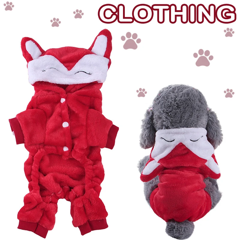 Pet Clothes Soft Fox Transfiguration Dogs Shirt Classic Cute Fun Comfortable For Dog Hogard | Дом и сад