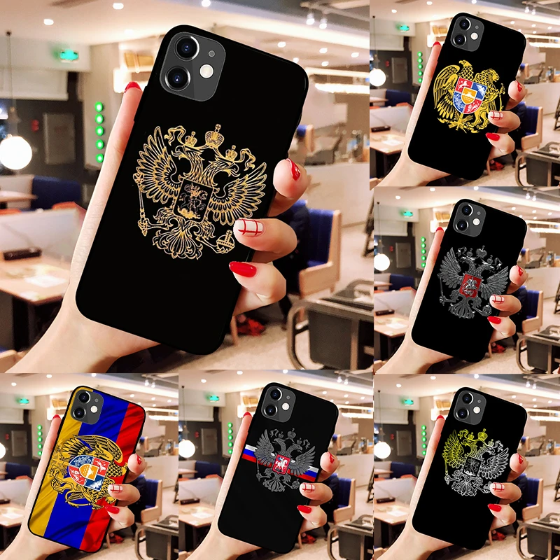 

Phone case For iphone 5 5S SE 5C 6 6S 7 8 plus X XS XR 11 12 mini Pro Max 2021 black prime trend Russian flag