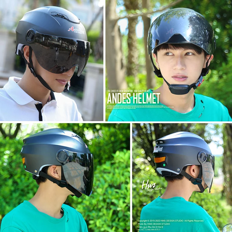 Шлем для электромотоцикла мужчин и женщин длинный короткий козырек | Автомобили