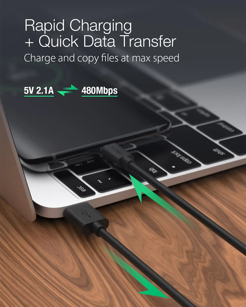 Кабель Micro USB BlitzWolf кабель передачи данных для быстрой зарядки 2 1 А 5 м мобильный