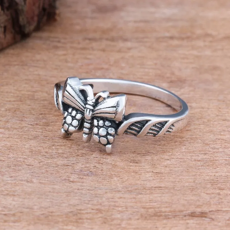 FDLK Винтажное кольцо с медной бабочкой в стиле ретро женские кольца на палец