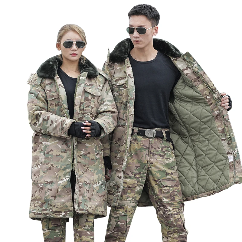 Men Jackets Tactical Military Camo Jacket with Thick Inner Cotton Windbreaker Outdoor Field Hiking Camping Coat Waterproof New