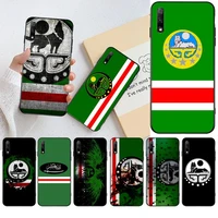 kpusagrt flag of chechnya art soft black phone case for huawei honor 30 20 10 9 8 8x 8c v30 lite view pro