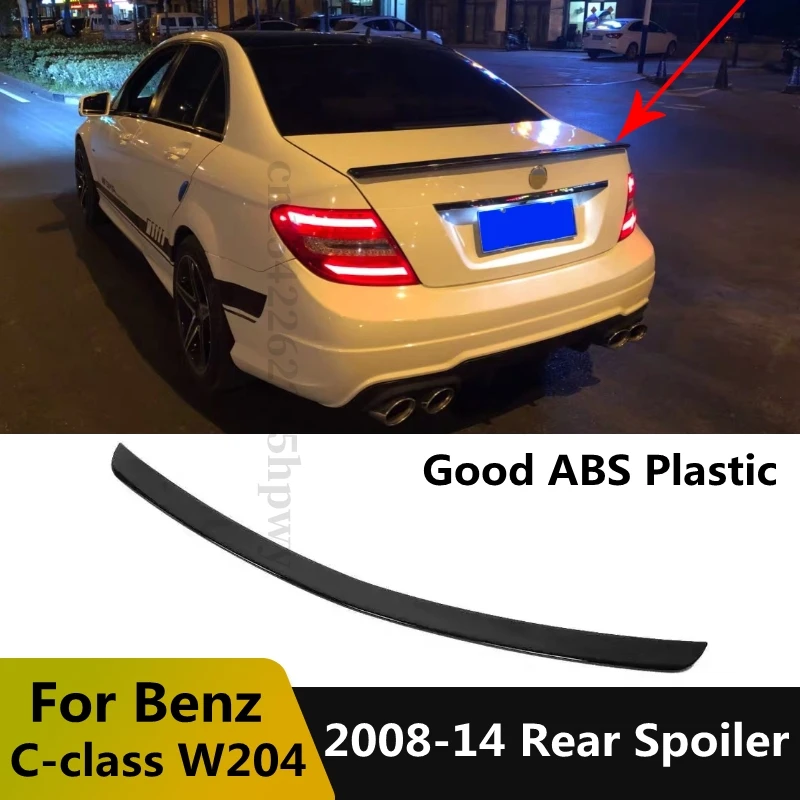 For mercedes benz C Class W204 Spoiler  For W204  C180 C200 C260 2008-2014 exclusive High Quality ABS Material Rear Wing Spoiler