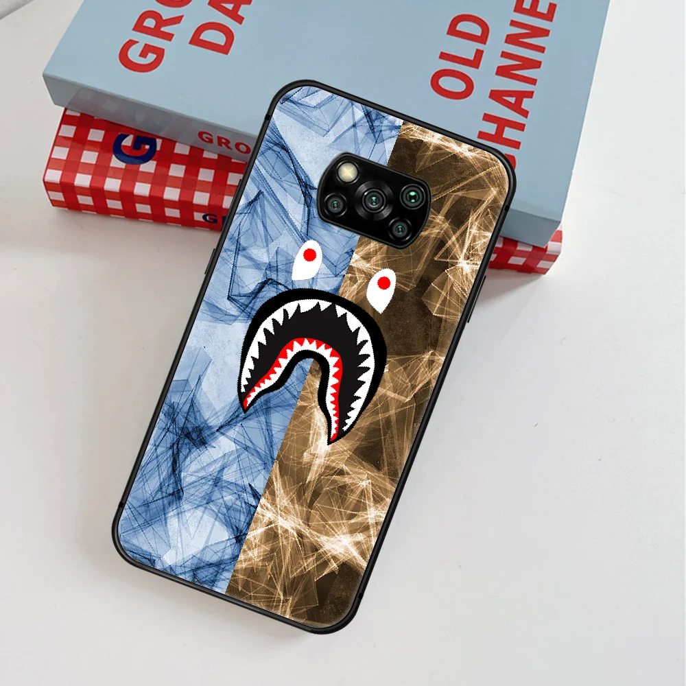 

Bepe Shark Trend Brand Phone Case For Xiaomi Mi Note 10 A3 9 MAX 3 A2 8 9 Lite Pro Ultra black Cover 3D Hoesjes Soft Etui Pretty
