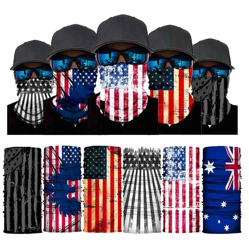 

3D Magic Scarf National Flag Scarves Cycling Hiking Windproof Neck Warmer Gaiter Tubular Face Bandana Men Women Headband