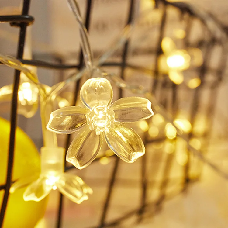 Гирлянда с цветком вишни на батарейках светодиодная гирлянда сказочные огни