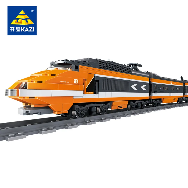 KAZI 98233 GBL Technic мощный Электрический скоростной поезд горизонт Экспресс
