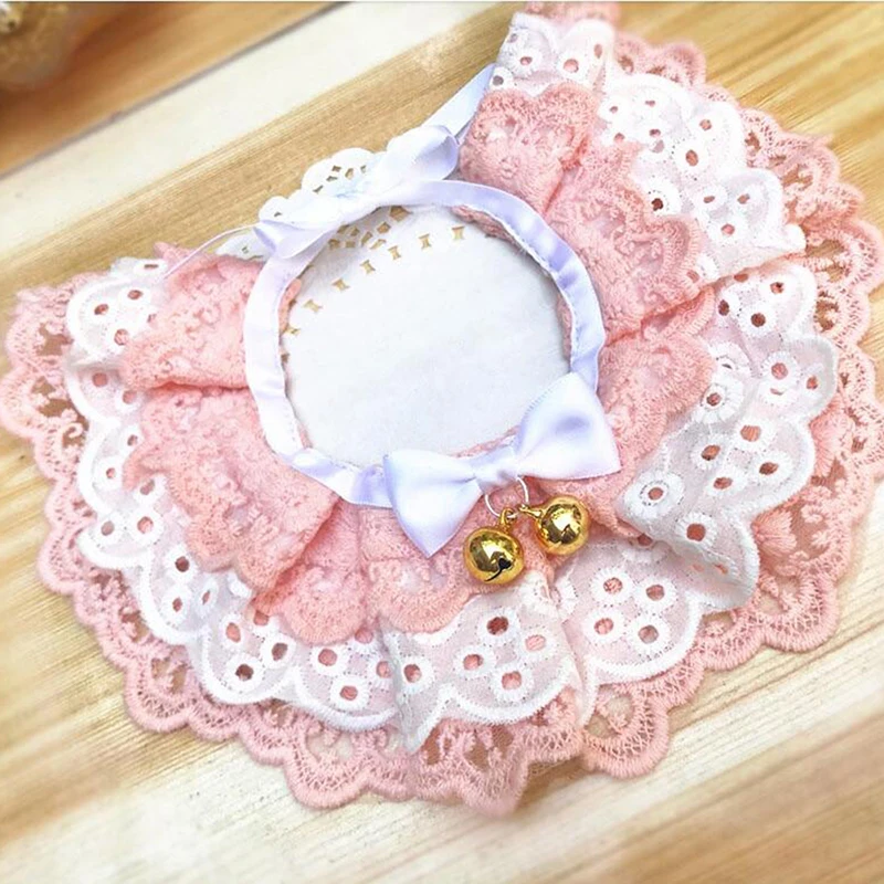 Ошейник для питомца кошки собаки кружевной нагрудник с шарфом милое платье