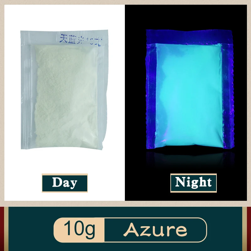 10g per Pack Azure Color Luminous Paint Noctilucent Powder Fluorescence DIY Party Creative Glow In Dark