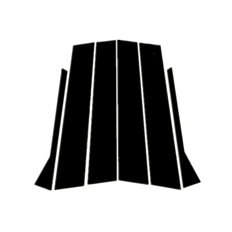 

Side Door Window Pillar Posts Door Trim Piano Cover for Jetta 2006 2007 2008 2009 2010 Accessories Black 6PCS